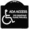Signmission ADA Access for Assistance Ring Bell W/ New Isa Heavy-Gauge Aluminum Sign, 18" H, BS-1818-24352 A-DES-BS-1818-24352 - alternate 1